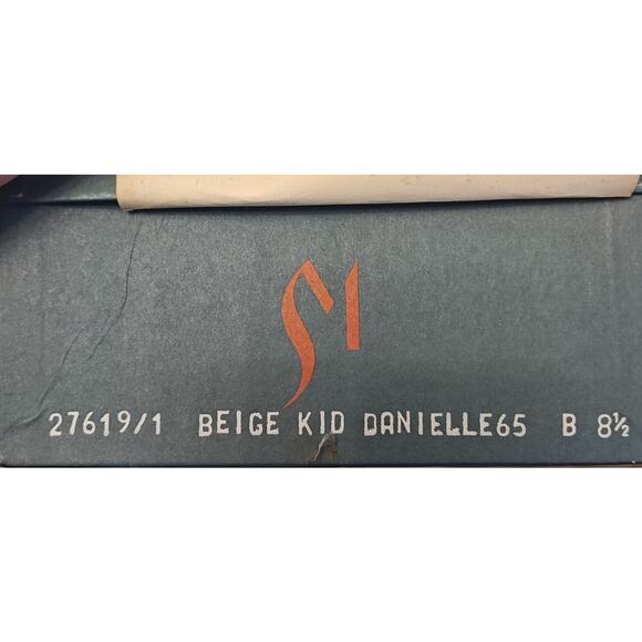 VTG Di Sandro Made In Italy Pumps 8.5B Bone Nubuck Leather Heels (Display Use) - Picture 11 of 13